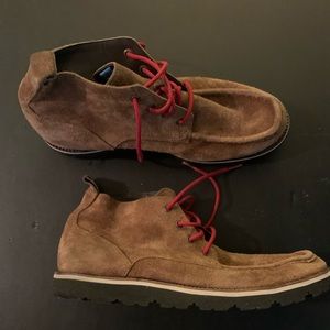 Men’s used tan Cole Haan suede boots SZ 11.5.